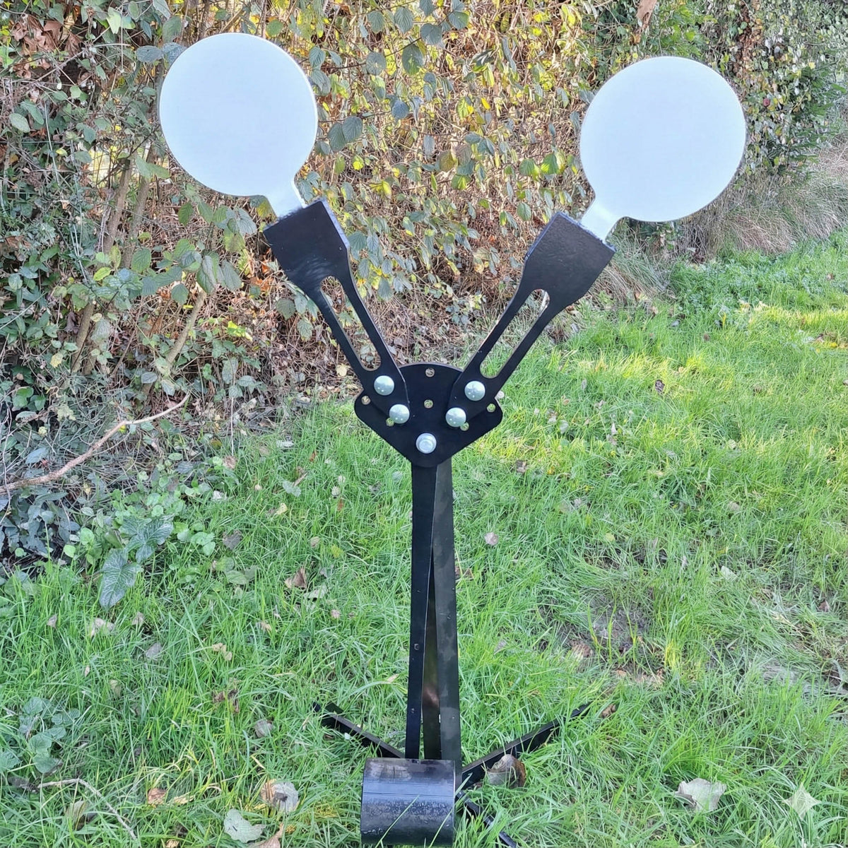 Double Bobber Metal – Cible métallique réactive double plates - Cible acier à balancier "Oreilles de Mickey"