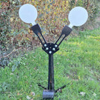 Double Bobber Metal – Cible métallique réactive double plates - Cible acier à balancier "Oreilles de Mickey"