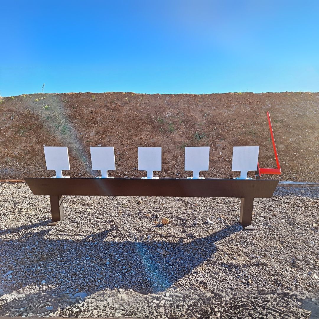 "RACK TAR", 5 gongs 200x200x12, tous calibres, à relevage par corde