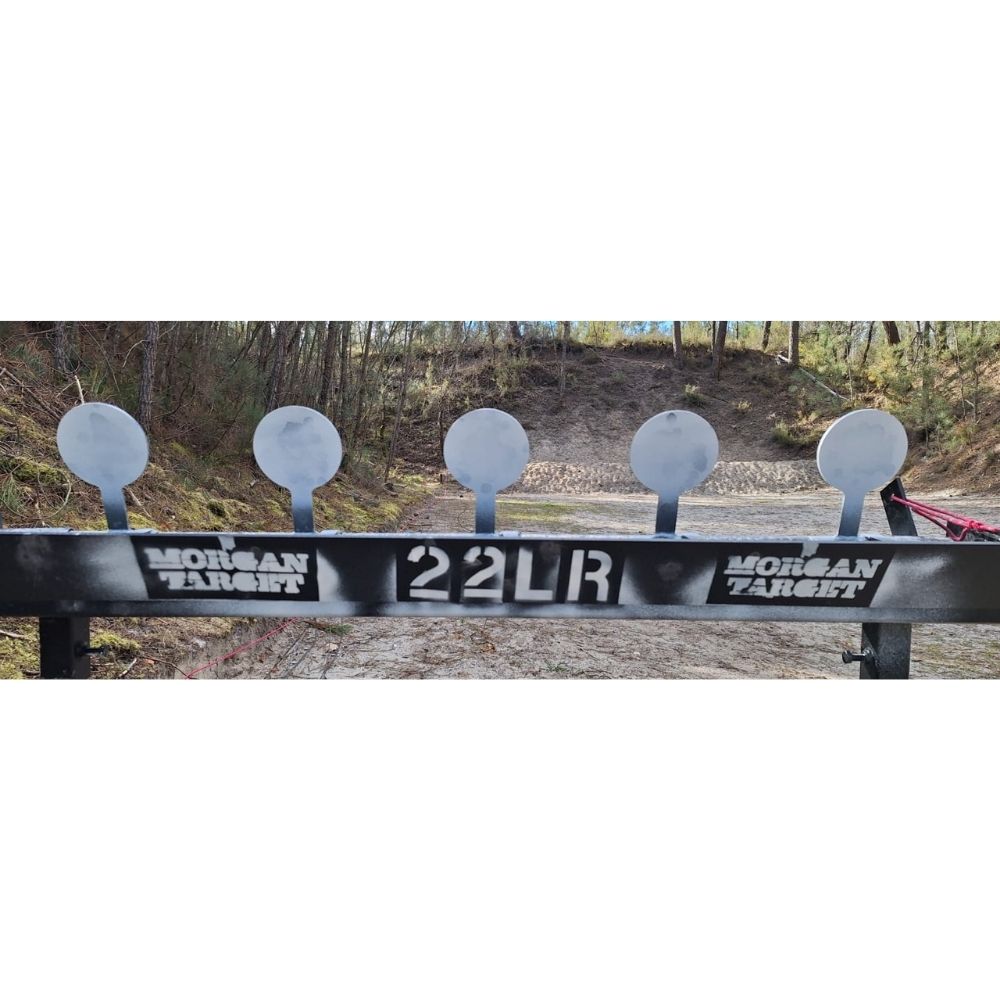 Gong de tir Rack TAR 22 LR | Ciblerie officielle TAR 22 | À relevage par câble idéal extérieur