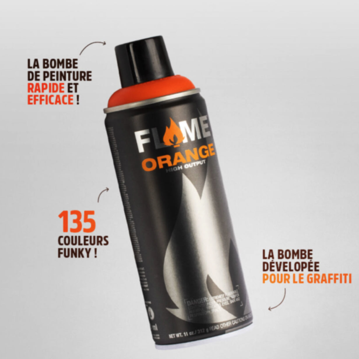 Peinture acrylique en aérosol 400ml, différentes couleurs