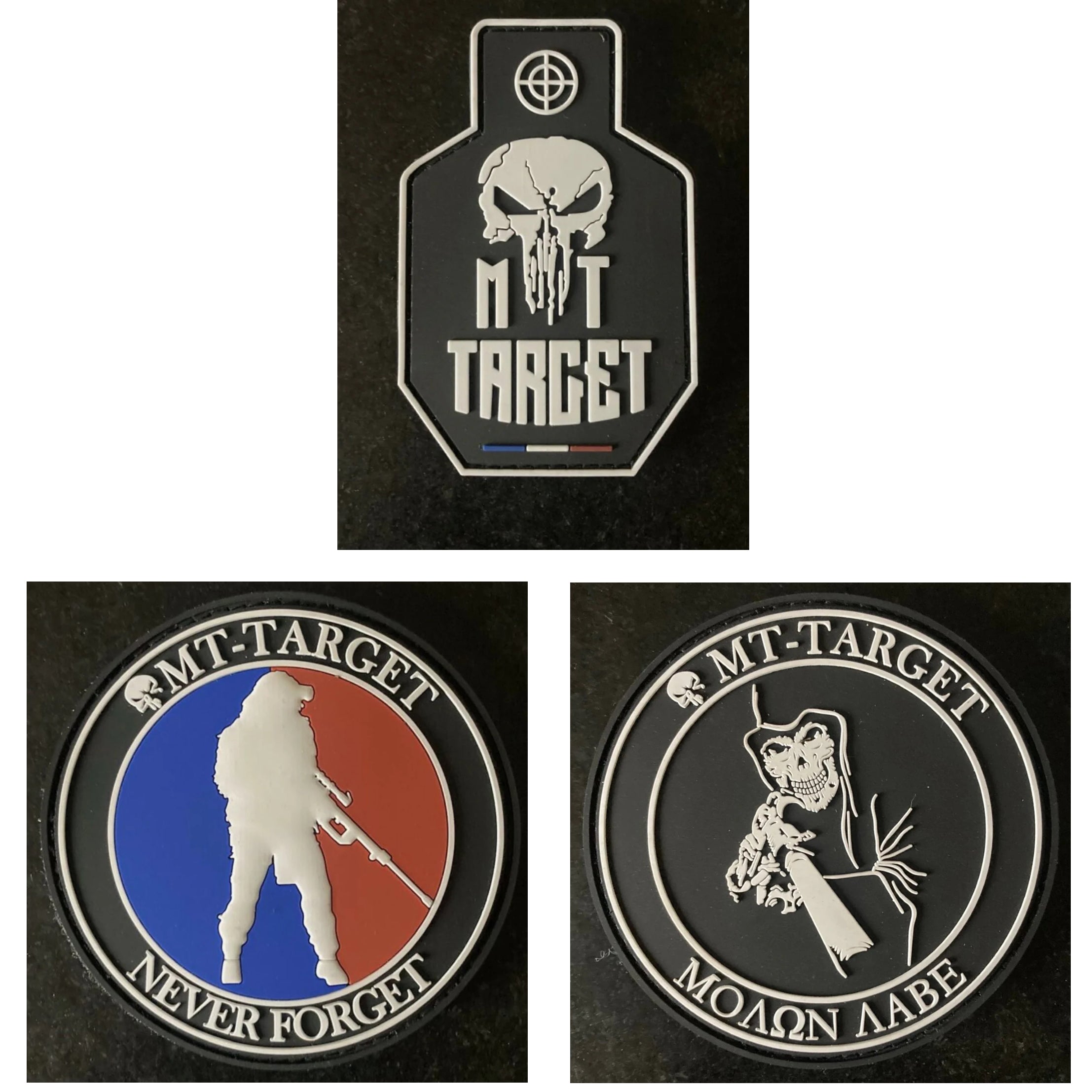 Lot de 3 Patches PVC,  MT-TARGET "Trinity"
