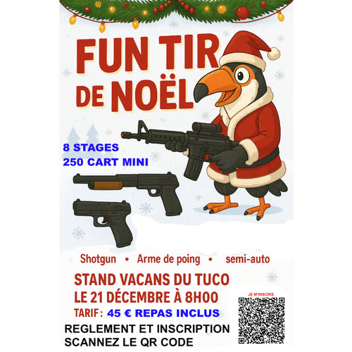 FUN SHOOT DE NOEL , VACANS DU TUCO, 3 GUNS, 21 DECEMBRE 2025