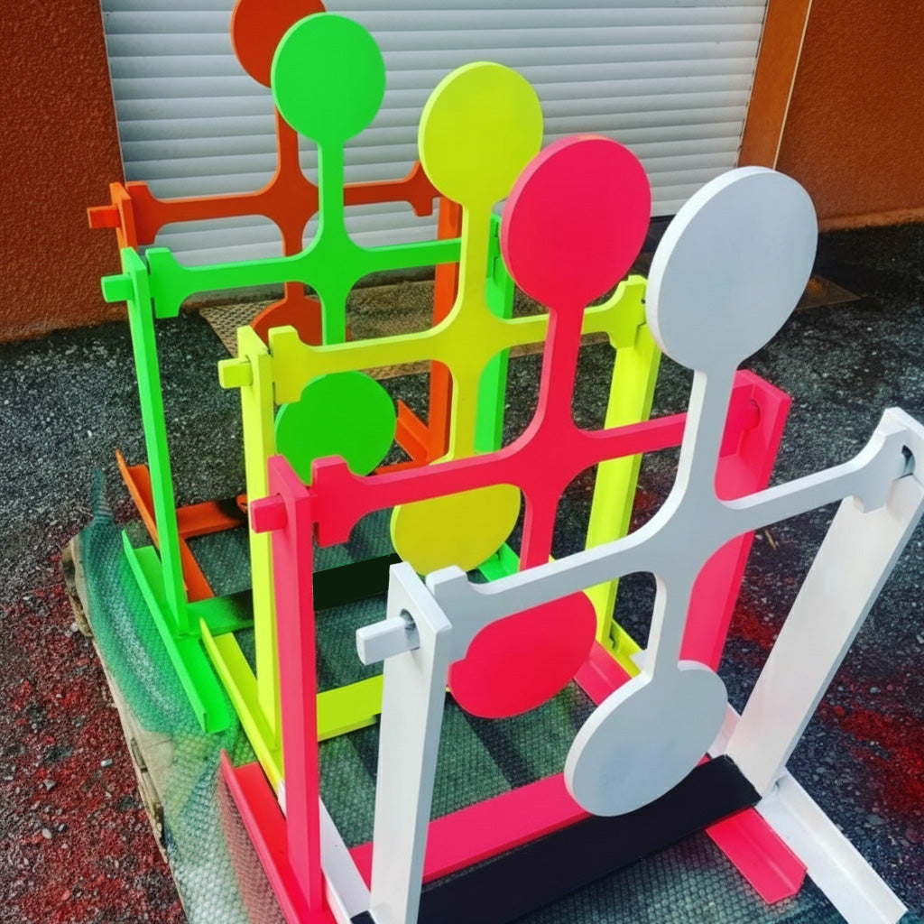 Cible Basculante à reset automatique, "TWISTER" tous calibres, toutes distances, montants blindés